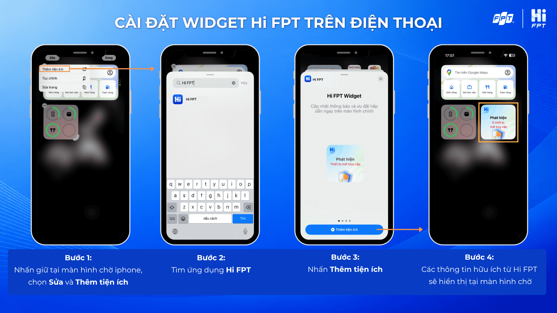 Cài đặt Widget Hi FPT