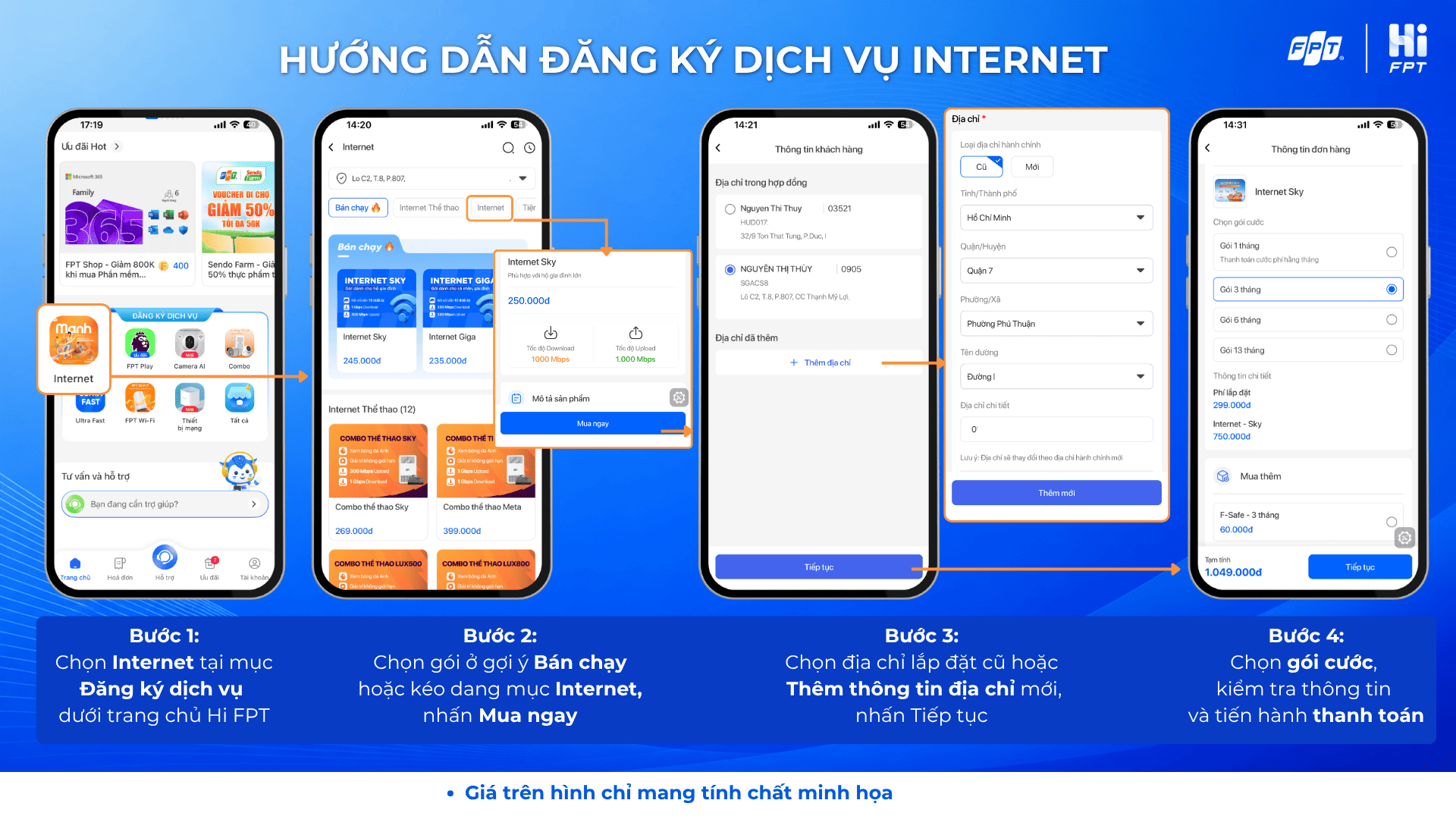 Đăng ký dịch vụ Internet