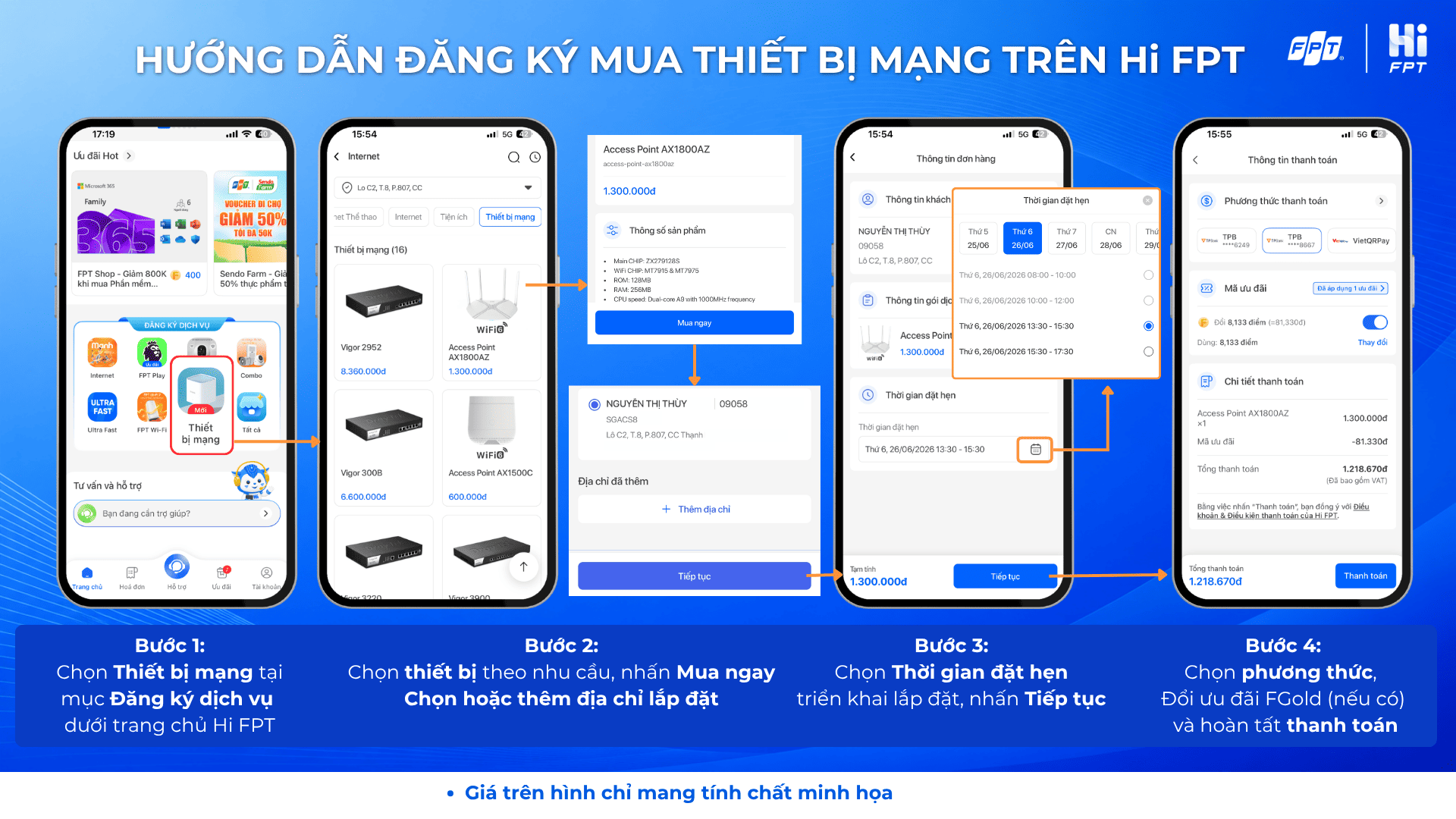 Đăng ký mua thiết bị mạng (Router, bộ phát)