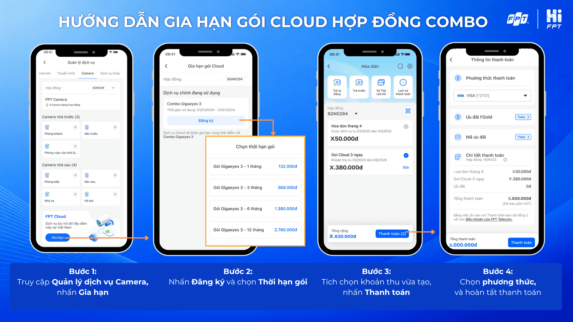Gia hạn gói Cloud (HĐ Combo)