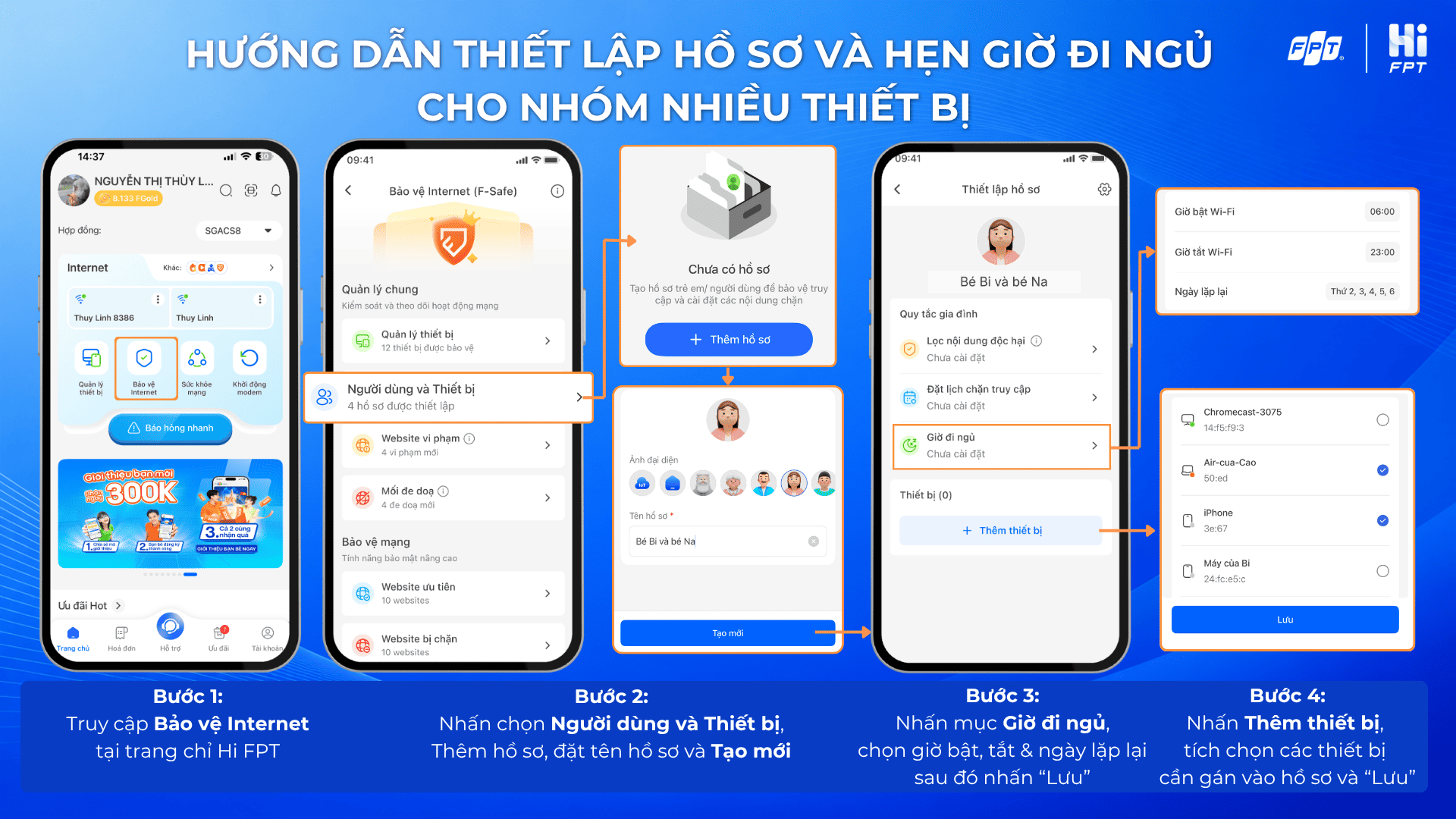 Hẹn giờ đi ngủ (có F-Safe)