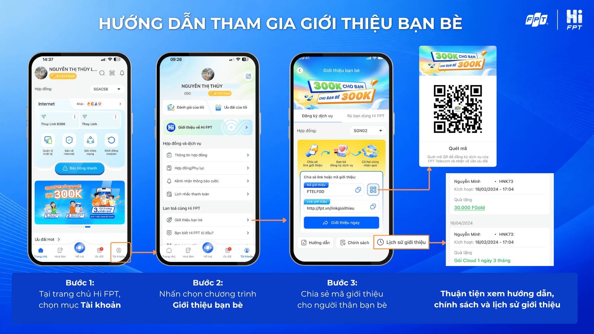 Tham gia giới thiệu bạn bè