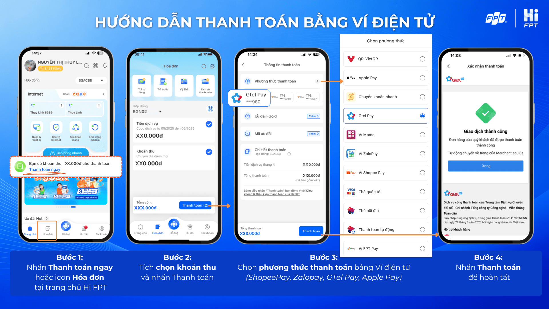 Thanh toán bằng ví điện tử