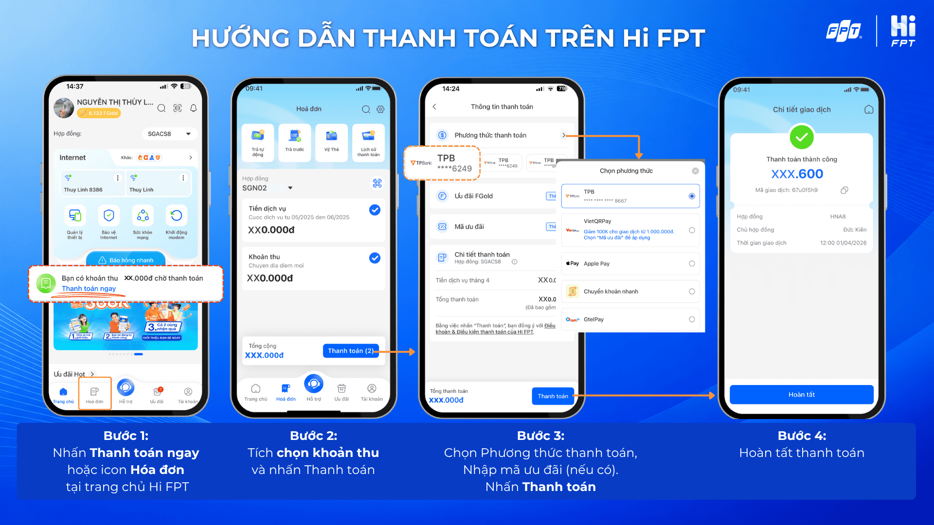 Thanh toán dịch vụ