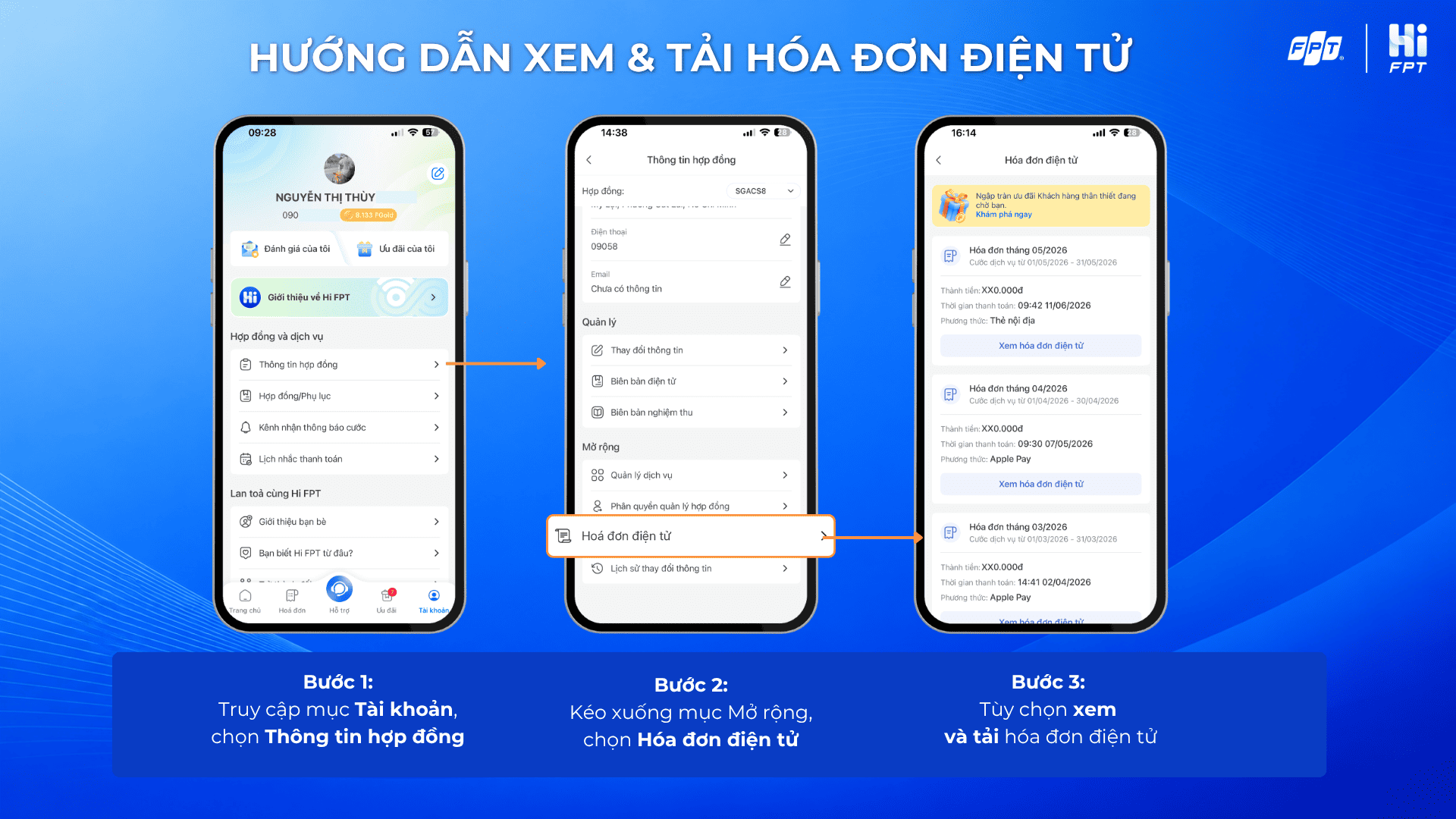 Xem & tải hóa đơn điện tử