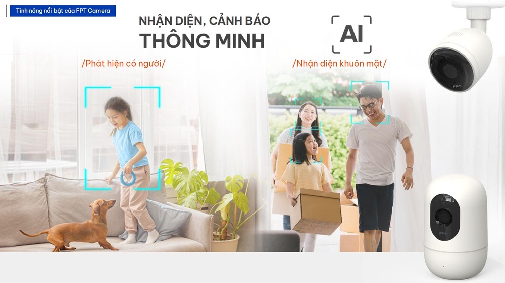 Camera AI nhận diện thông minh và phân tích hành động chính xác.