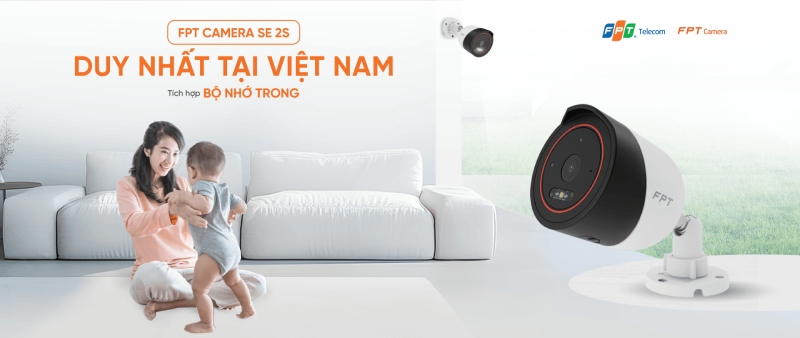 FPT Camera SE 2S bảo vệ ngoài trời mạnh mẽ, chống nước bụi IP67, quan sát ban đêm.