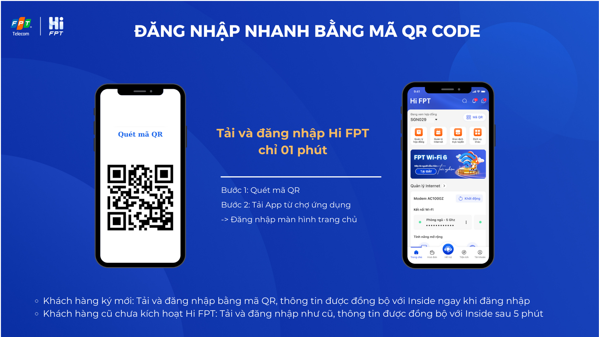 Hướng dẫn đăng nhập ứng dụng Hi FPT