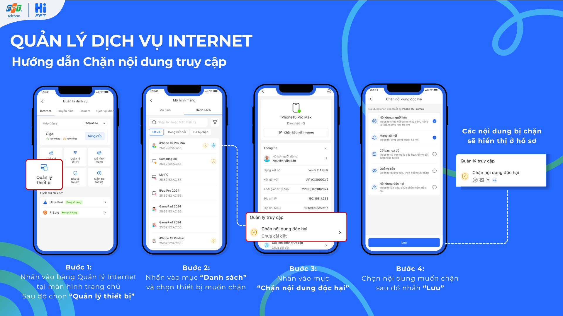 Hướng dẫn chặn nội dung truy cập