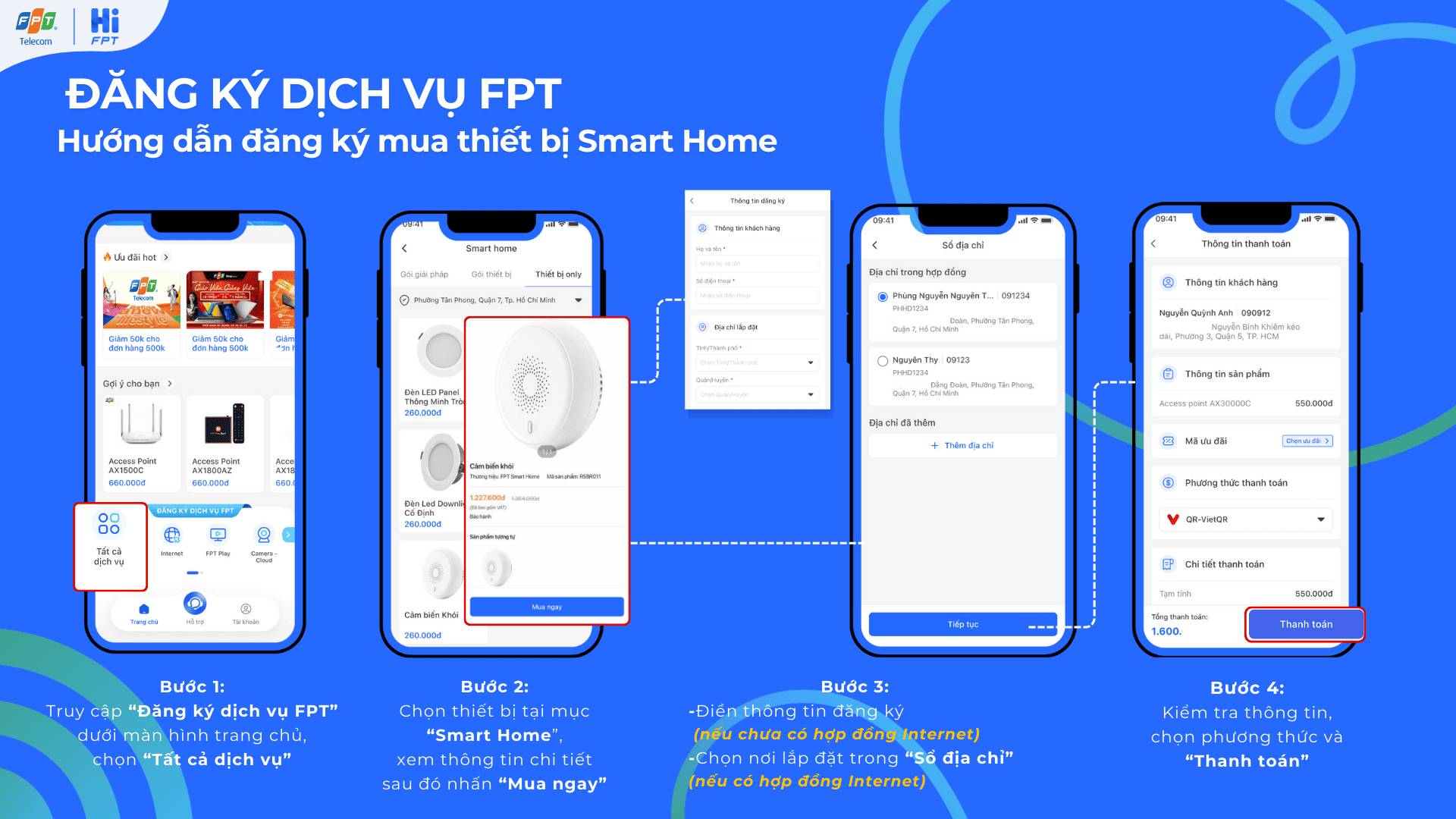 Hướng dẫn đăng ký mua gói thiết bị Smart Home