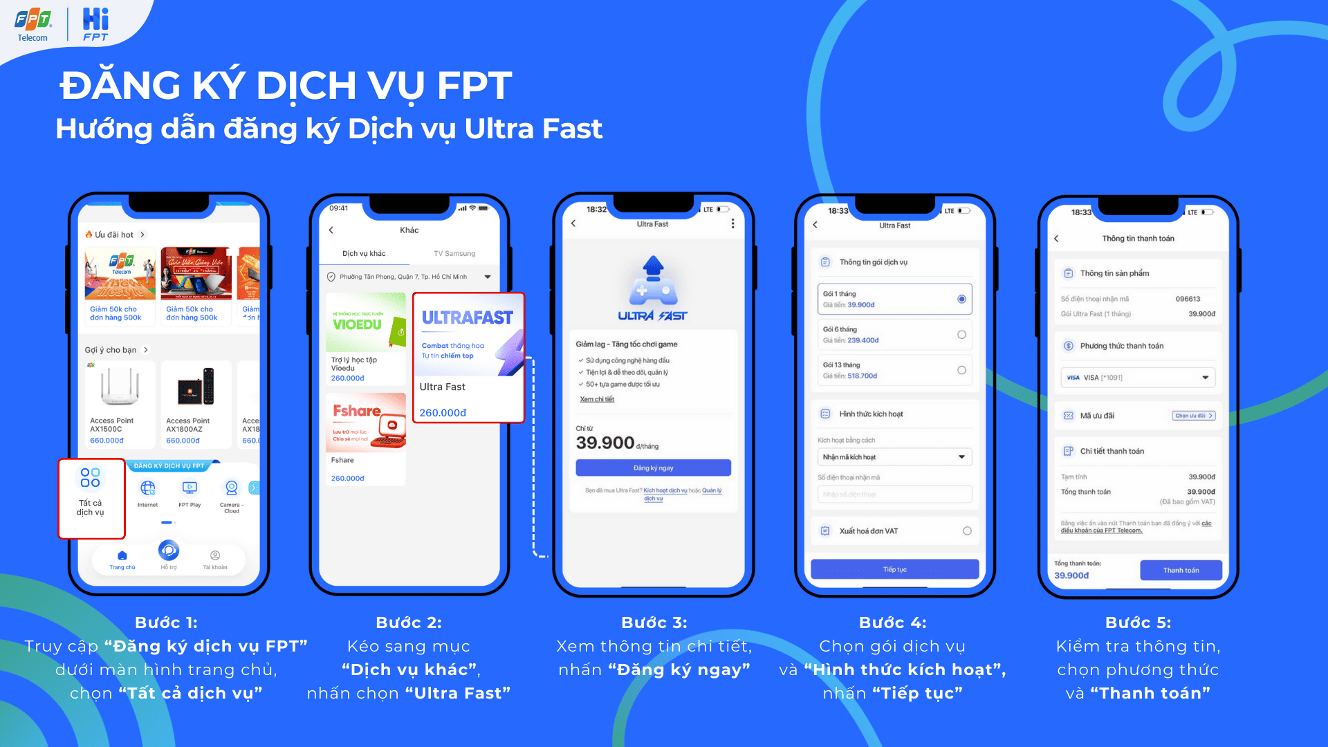 Hướng dẫn đăng ký mua dịch vụ Ultra Fast