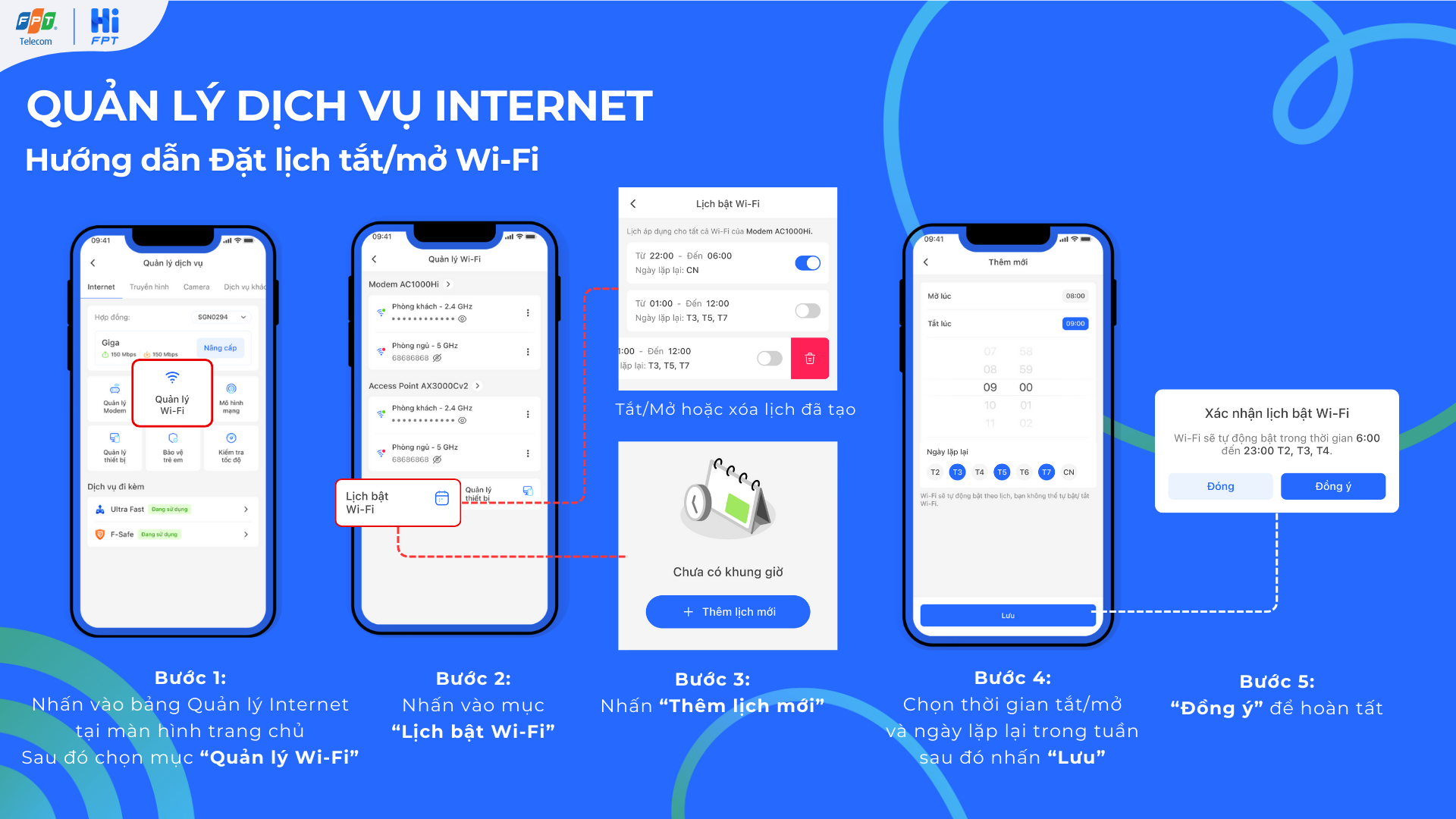 Hướng dẫn đặt lịch bật tắt wifi