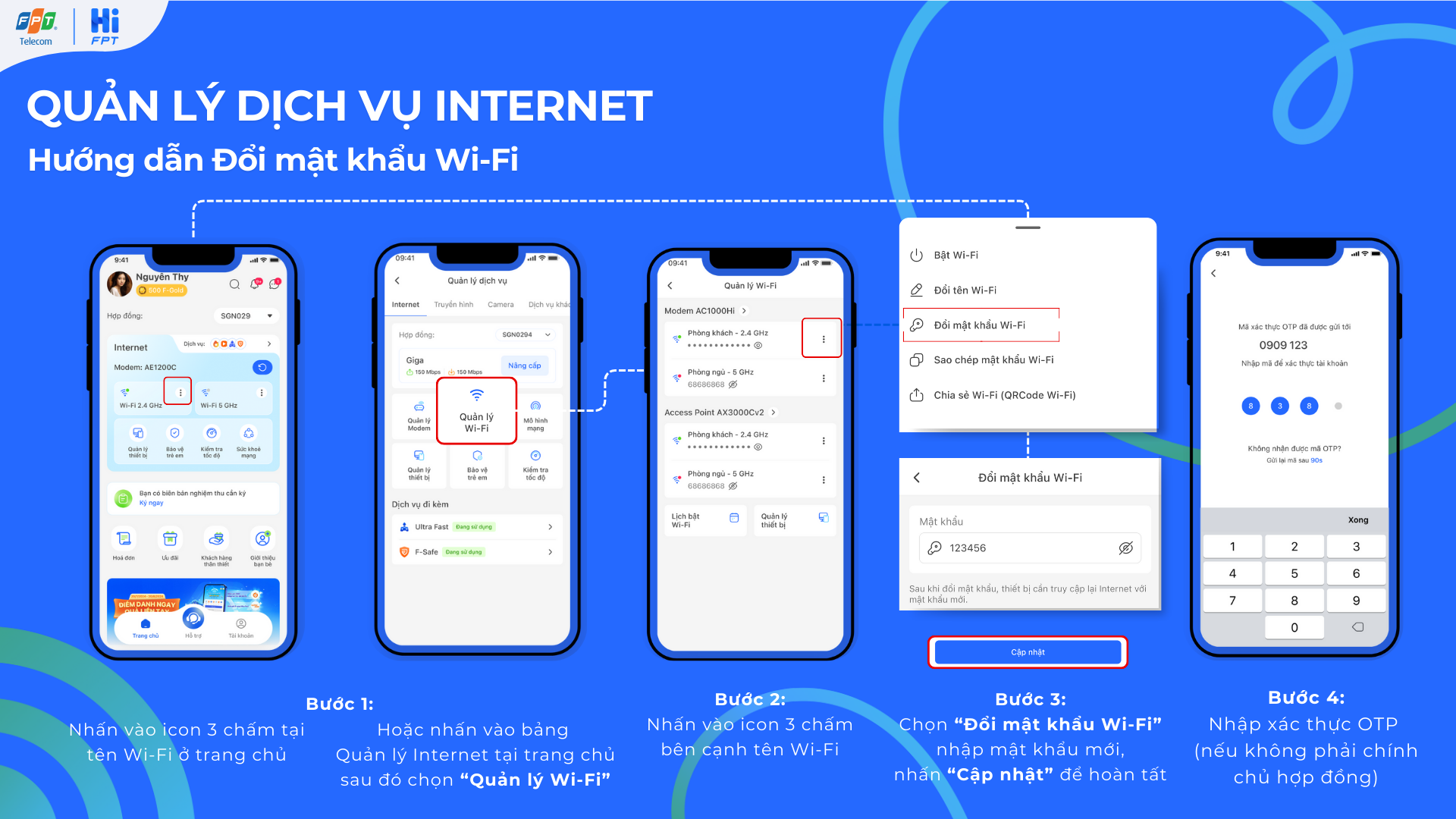 Thay đổi mật khẩu wifi