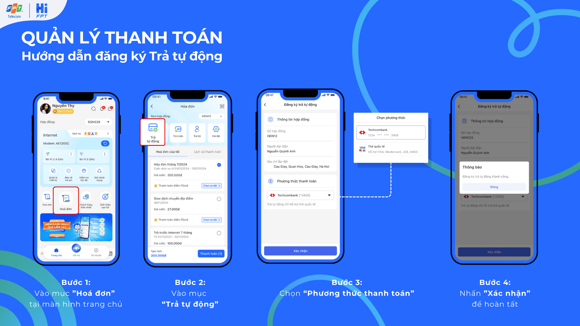 Hướng dẫn đăng kí trả tự động