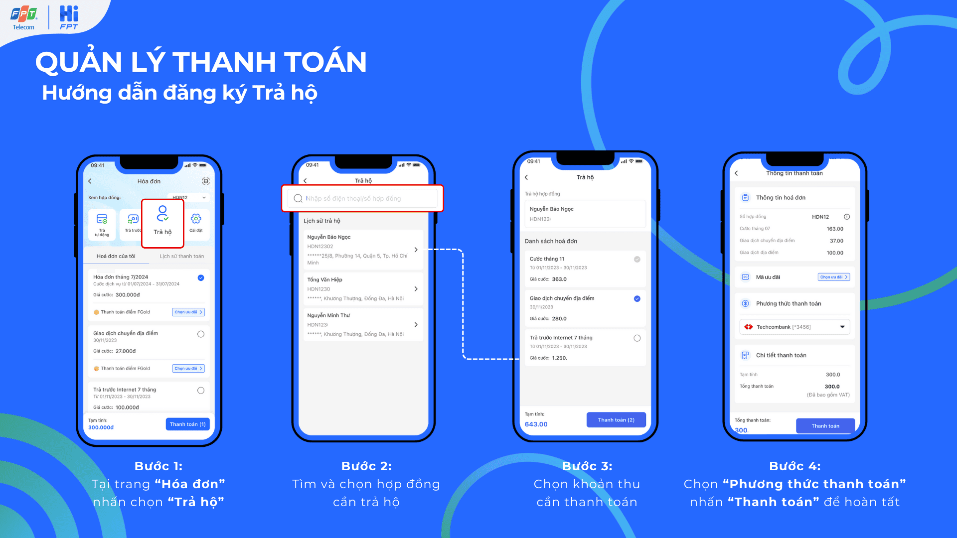 Hướng dẫn đăng kí trả hộ