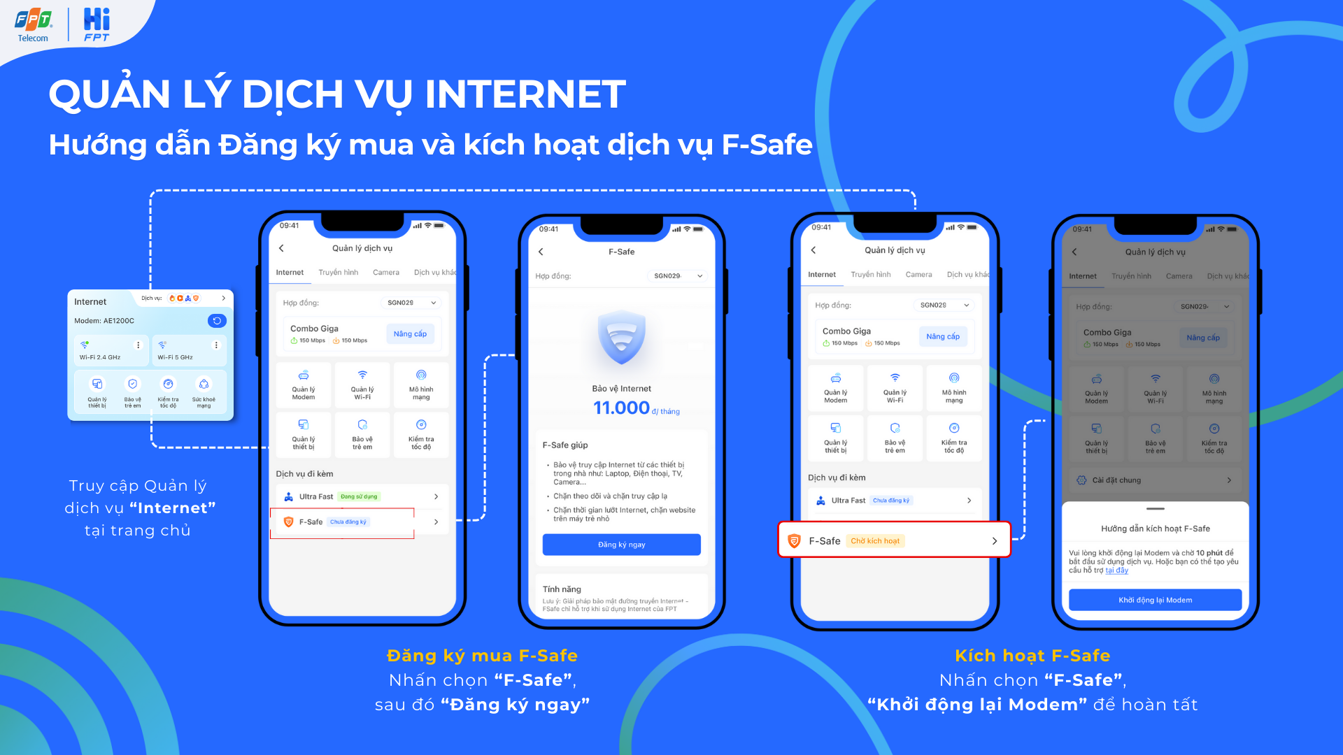 Hướng dẫn đăng ký và gia hạn dịch vụ Fsafe