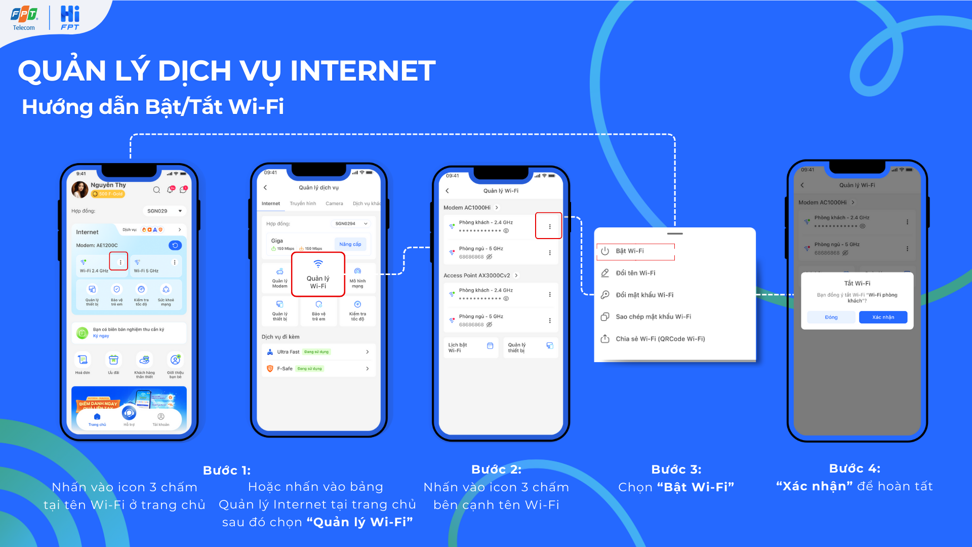 Hướng dẫn bật tắt wifi