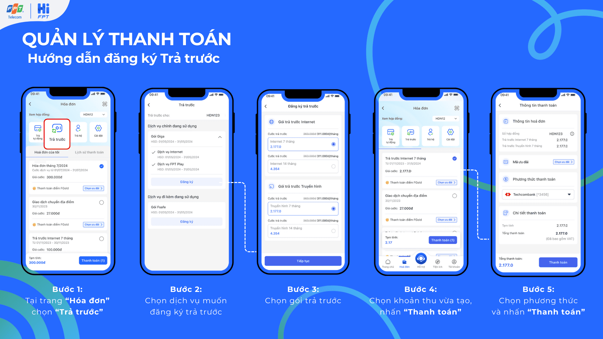 Hướng dẫn đăng kí trả trước