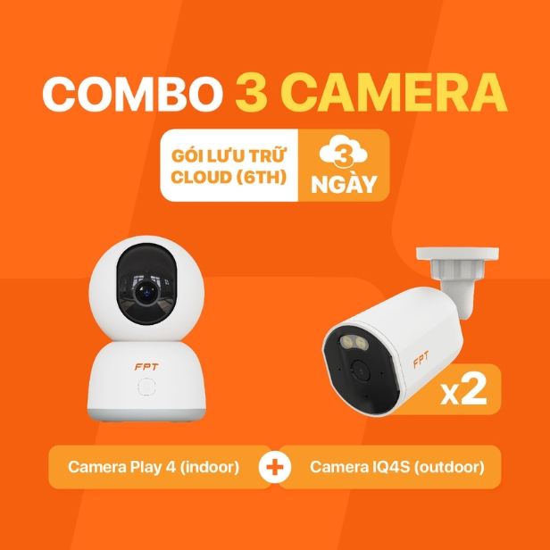 Combo 3 Camera (1 Trong - 2 Ngo&agrave;i)