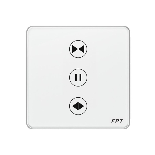 Công tắc cửa cuốn vuông màu trắng Leto WiFi