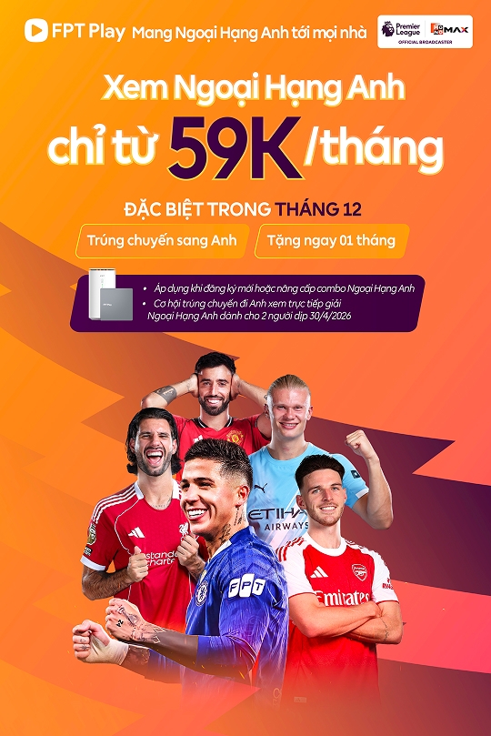 Xem Ngoại Hạng Anh Chỉ từ 59k