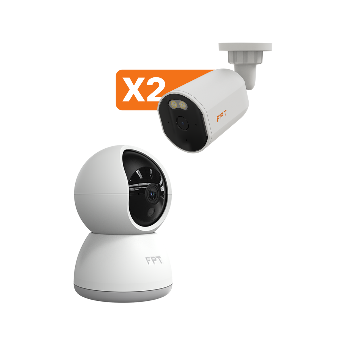 Combo 3 Camera (1 Trong - 2 Ngo&agrave;i)