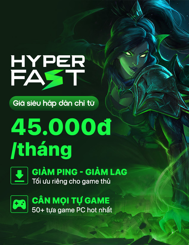 HyperFast - Giảm ping Giảm lag tr&ecirc;n PC