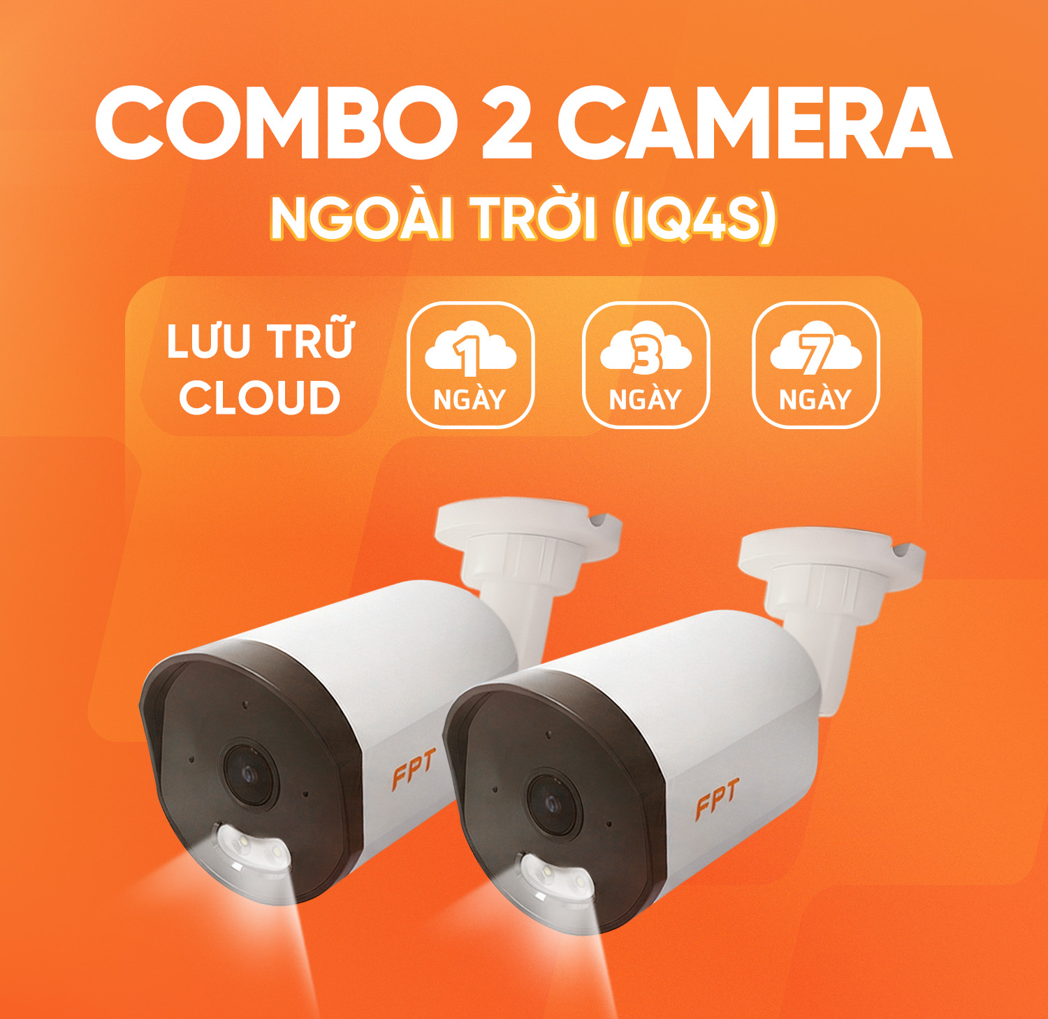 Combo 2 Camera Ngo&agrave;i Trời