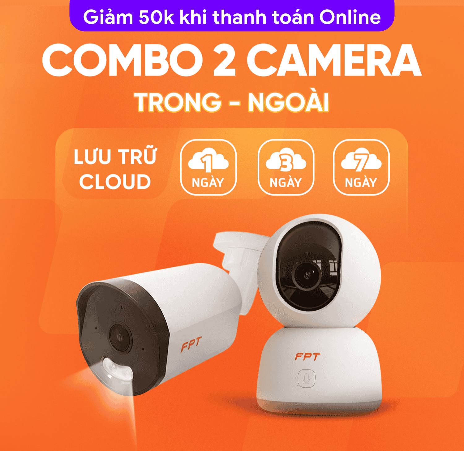 Combo 2 Camera (Trong - Ngo&agrave;i)