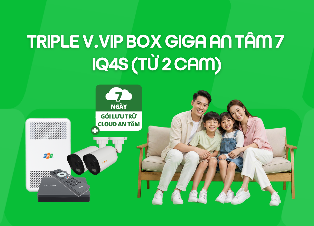 Triple V.VIP Box Giga An T&acirc;m 7 - IQ4S (Từ 2 Cam)