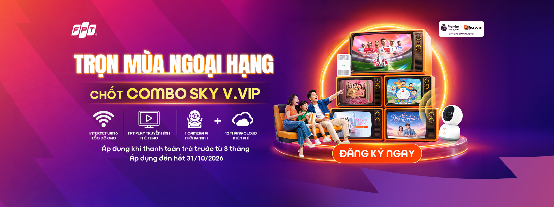 Combo Net VVIP - Trọn m&ugrave;a Ngoại hạng