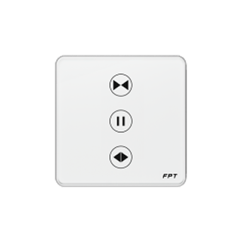 Công tắc cửa cuốn vuông màu trắng Leto WiFi-BLE
