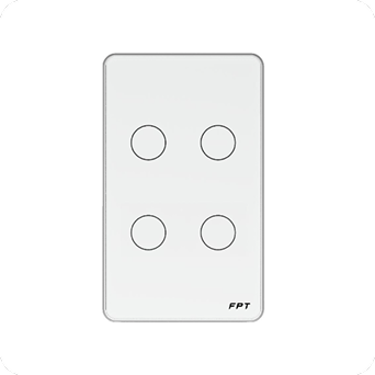 Công tắc cửa cuốn chữ nhật màu trắng Leto WiFi-BLE