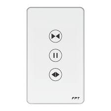 Công tắc cửa cuốn chữ nhật màu trắng Leto