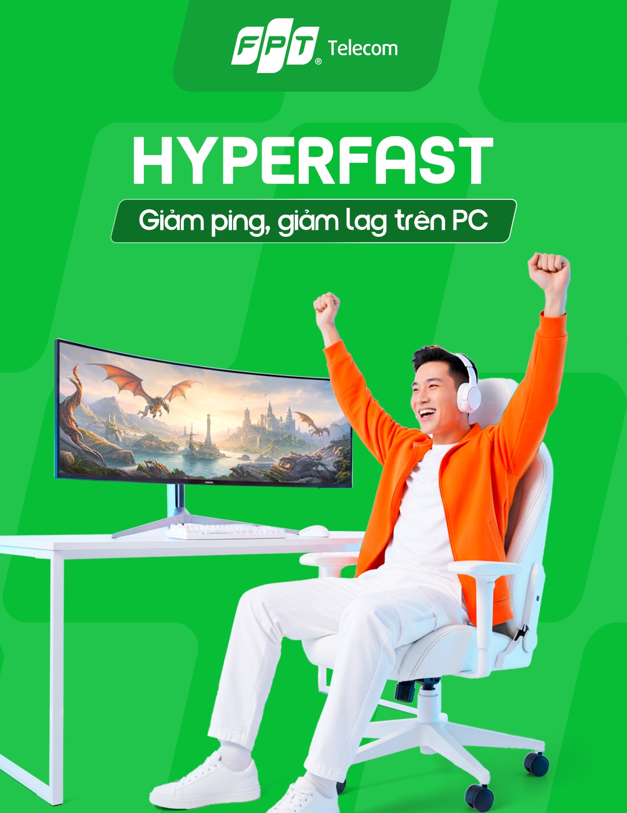 HyperFast - Giảm ping Giảm lag tr&ecirc;n PC