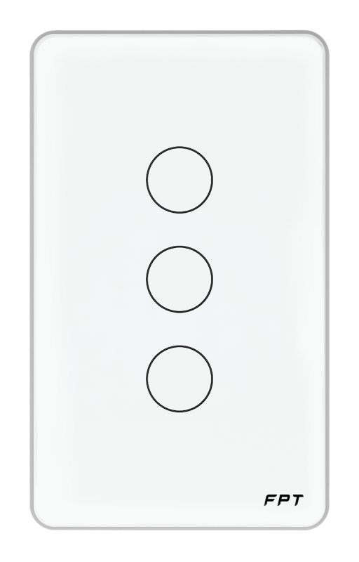 C&ocirc;ng tắc cửa cuốn chữ nhật m&agrave;u trắng Leto WiFi-BLE