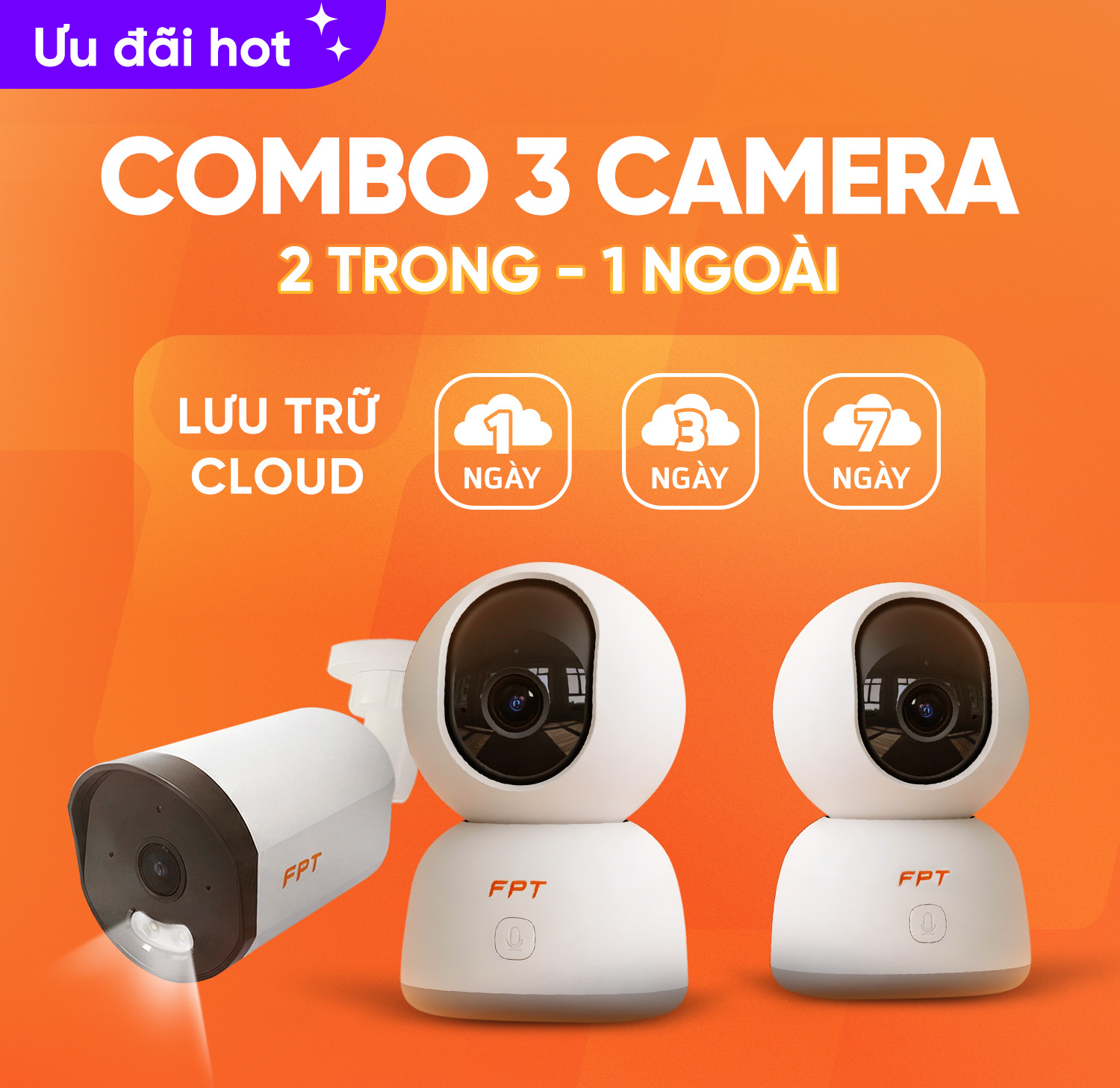 Combo 3 Camera (2 Play 4; 1 IQ4S)